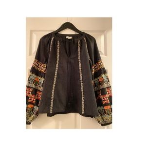Peasant Sundance Embroidery cotton blouse